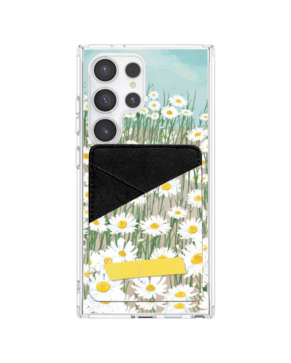 Android Phone Wallet Case - Oil Painting Daisy