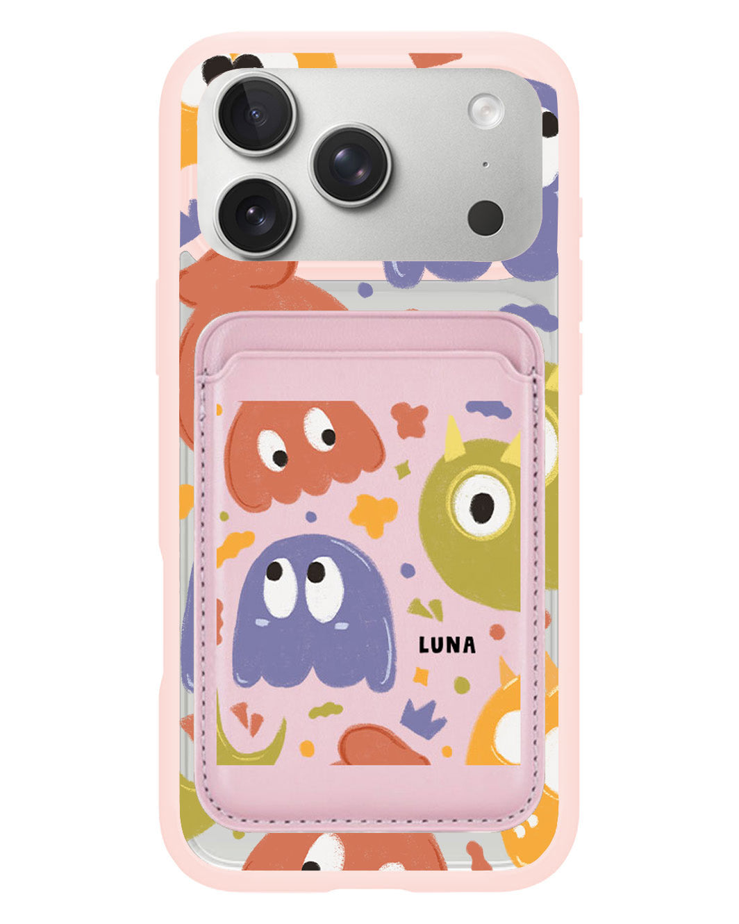 iPhone Magnetic Wallet Case - Cute Monster 1.0