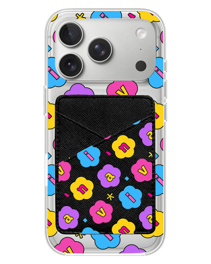 iPhone Phone Wallet Case - Flower Petals Monogram 4.0