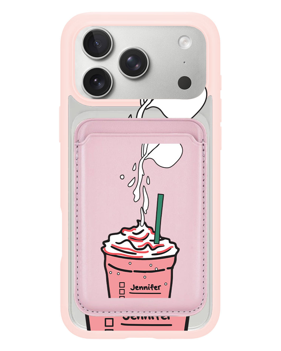 iPhone Magnetic Wallet Case - Raspberry Frappe