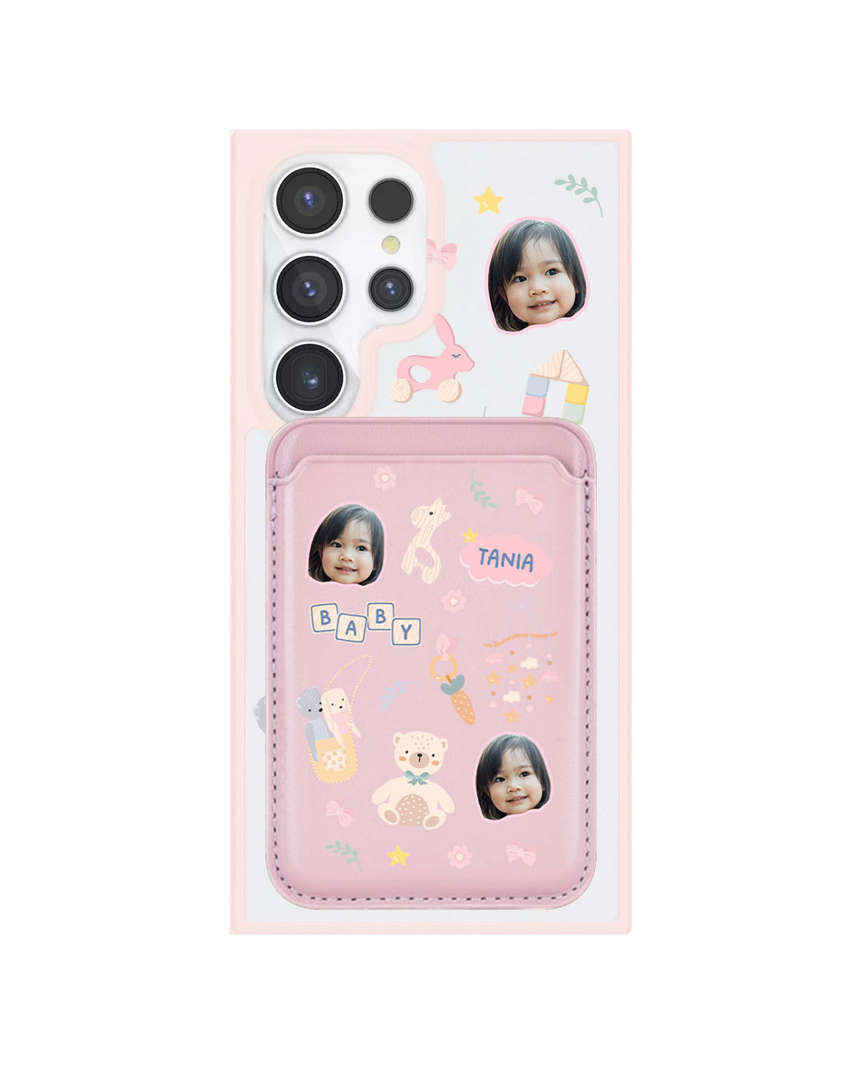 Android Magnetic Wallet Case - Face Grid Girl Toys