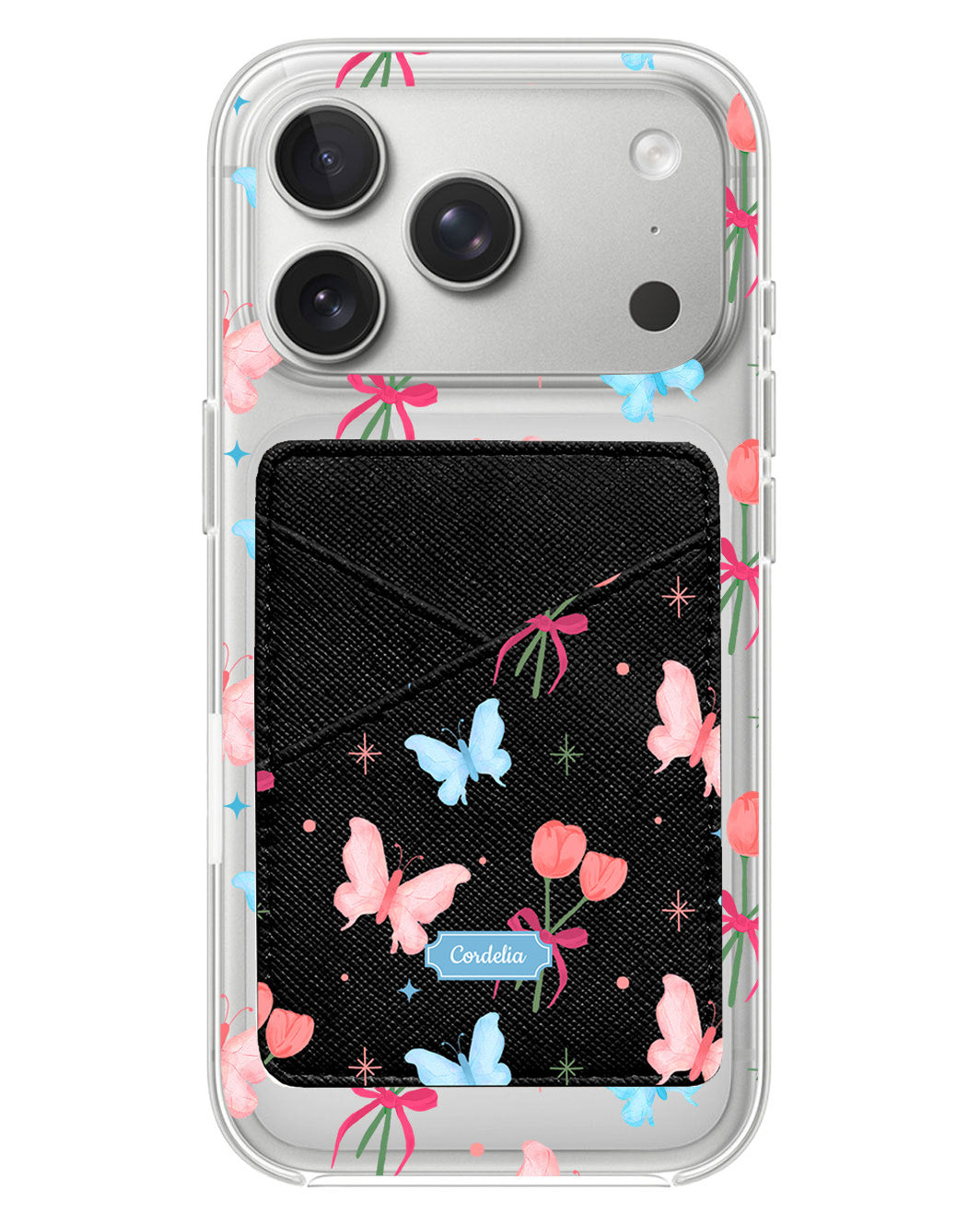 iPhone Phone Wallet Case - Coquette Butterfly