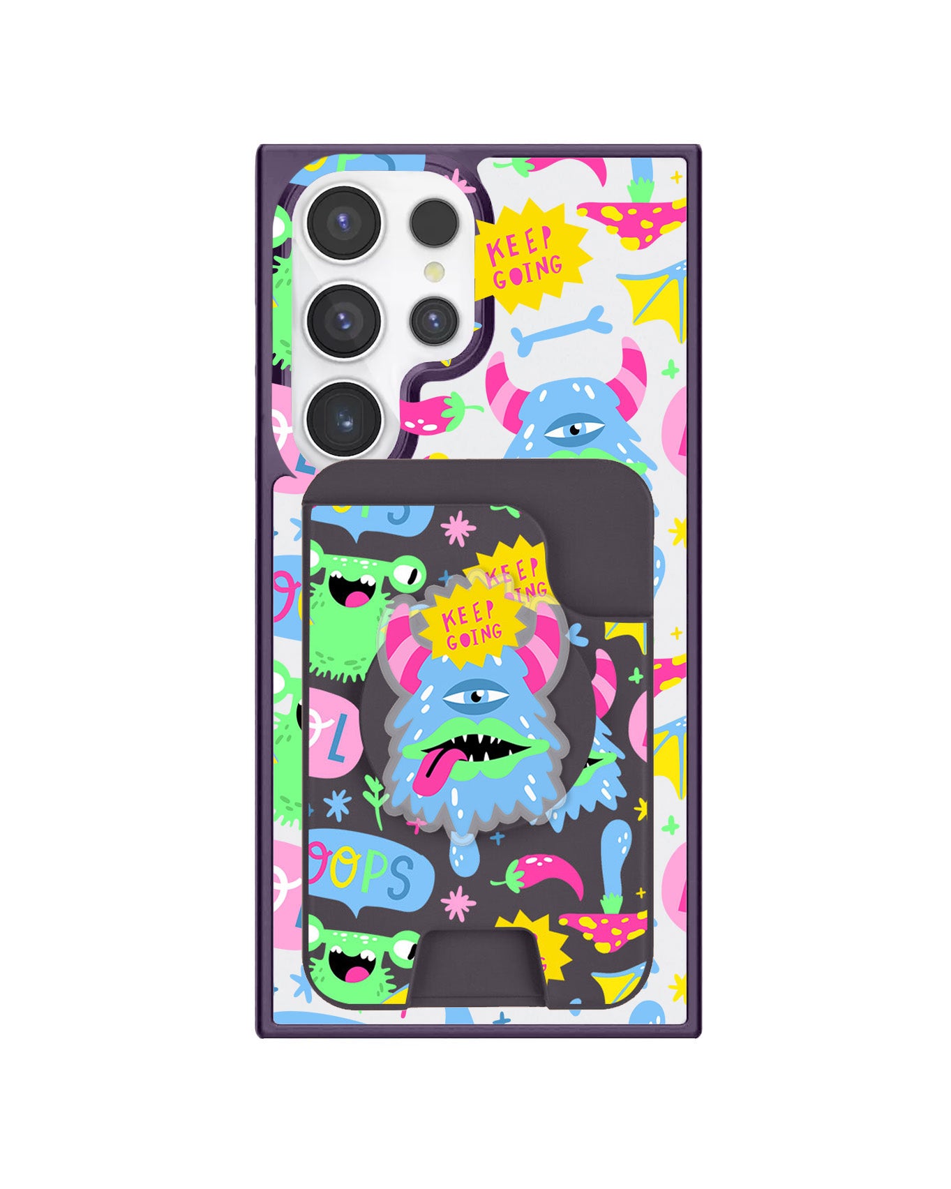 Android Magpop Wallet - Monster Say Keep Going