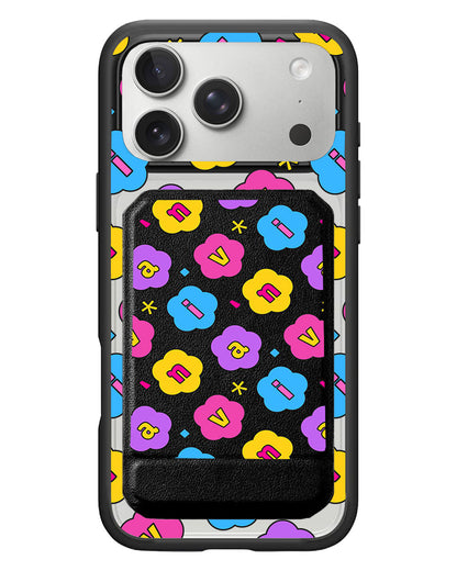 iPhone Magnetic Multifold Wallet - Flower Petals Monogram 4.0
