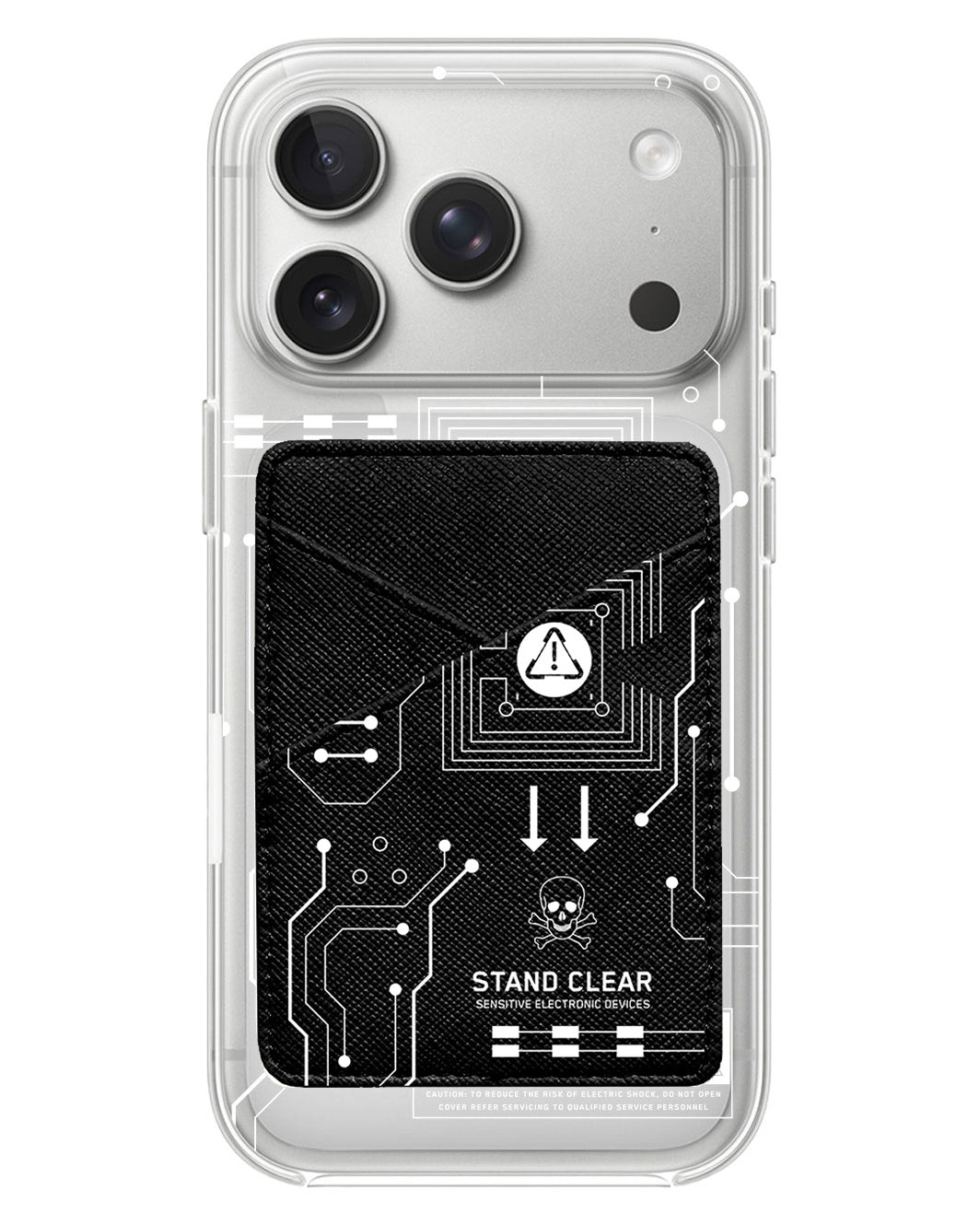 iPhone Phone Wallet Case - Circuit White