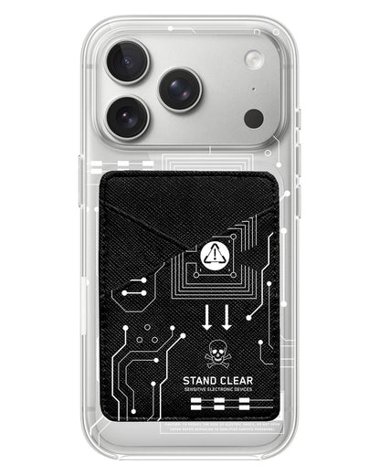 iPhone Phone Wallet Case - Circuit White