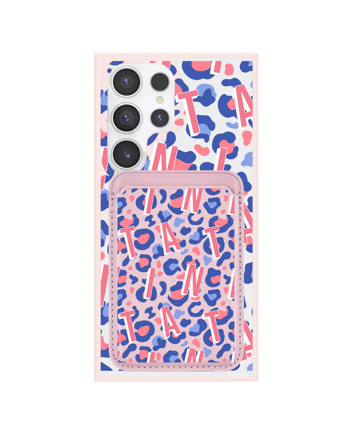 Android Magnetic Wallet Case - Leopard Monogram 1.0