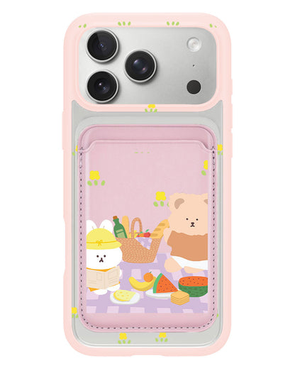 iPhone Magnetic Wallet Case - Picnic Lilac