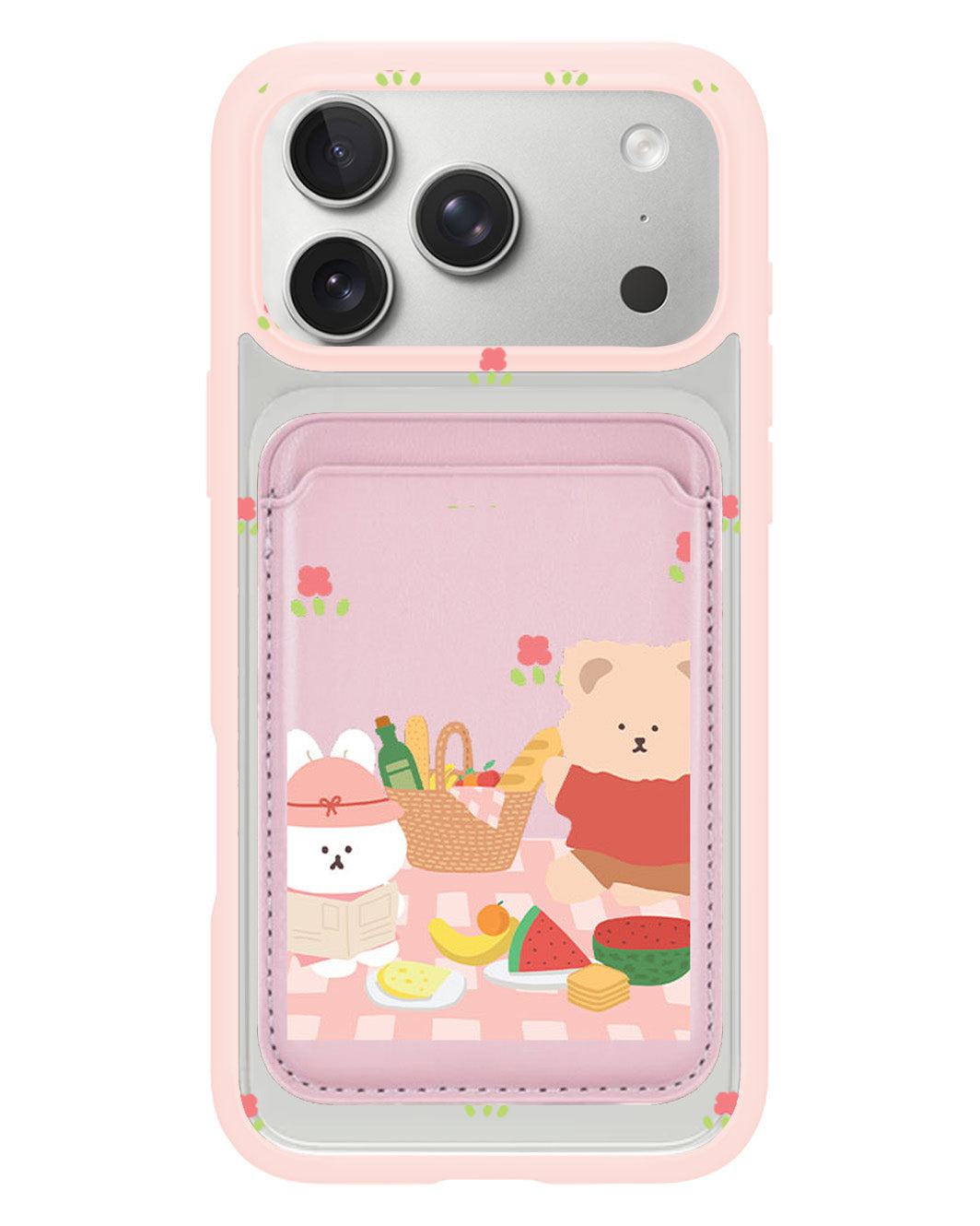 iPhone Magnetic Wallet Case - Picnic Pink