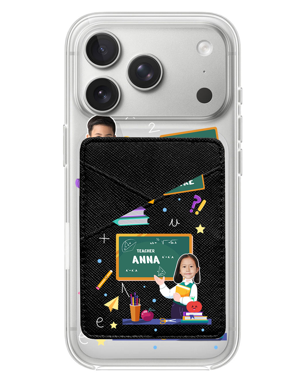 iPhone Phone Wallet Case - Face Grid Dream Teacher