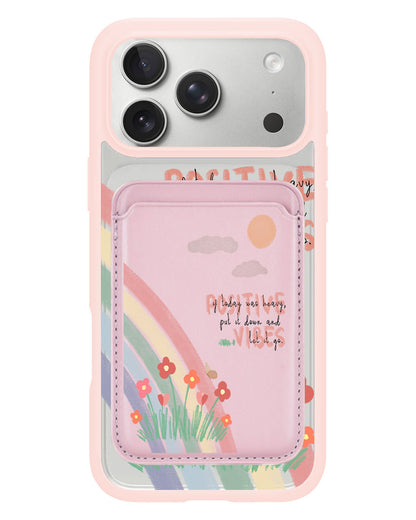 iPhone Magnetic Wallet Case - Positive Vibes