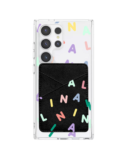 Android Phone Wallet Case - Monogram 2.0 Rainbow