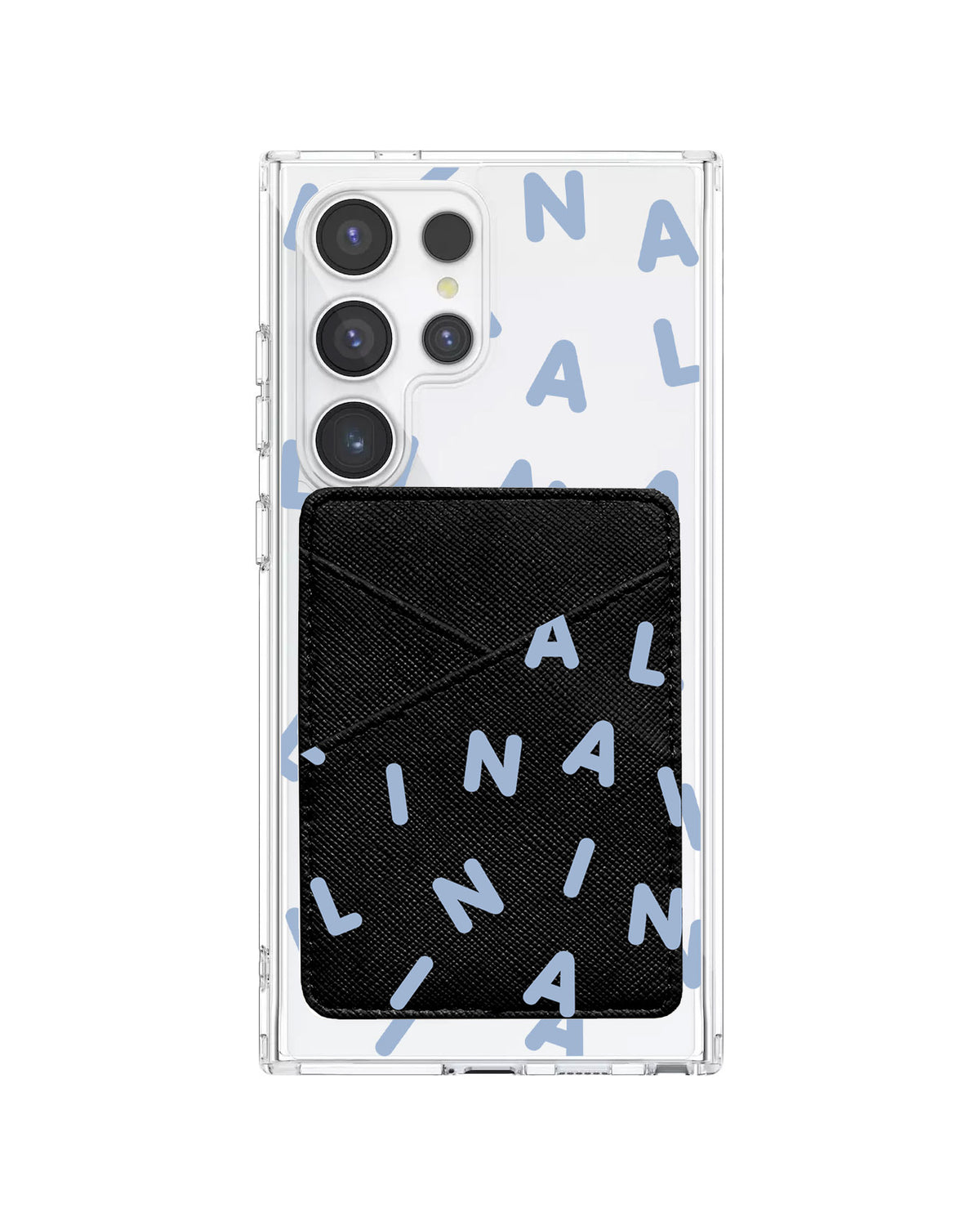 Android Phone Wallet Case - Monogram 2.0 Blue
