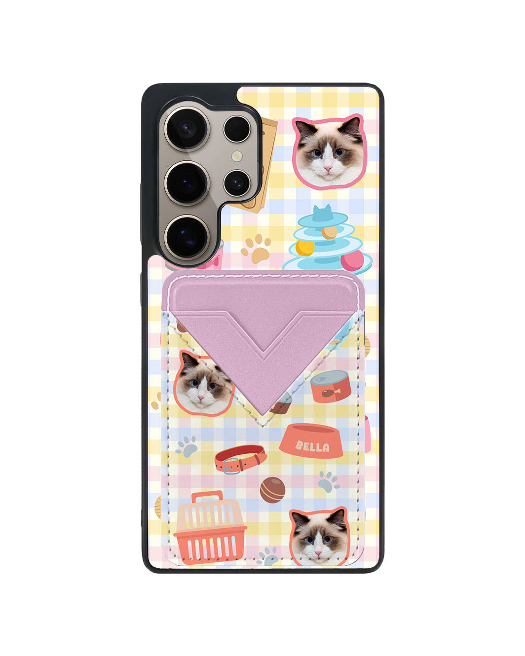 Android Avant Wallet Case - Pet Grid Kitty Playtime