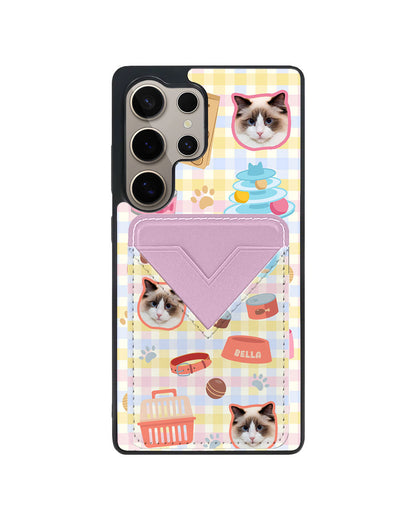 Android Avant Wallet Case - Pet Grid Kitty Playtime
