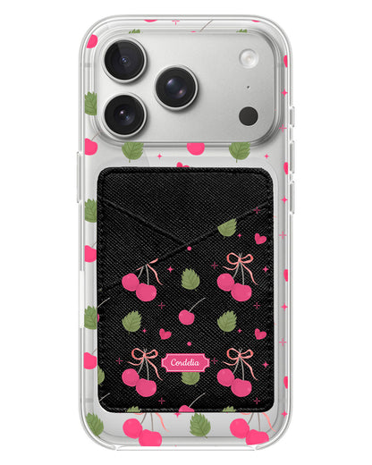 iPhone Phone Wallet Case - Coquette Cherry