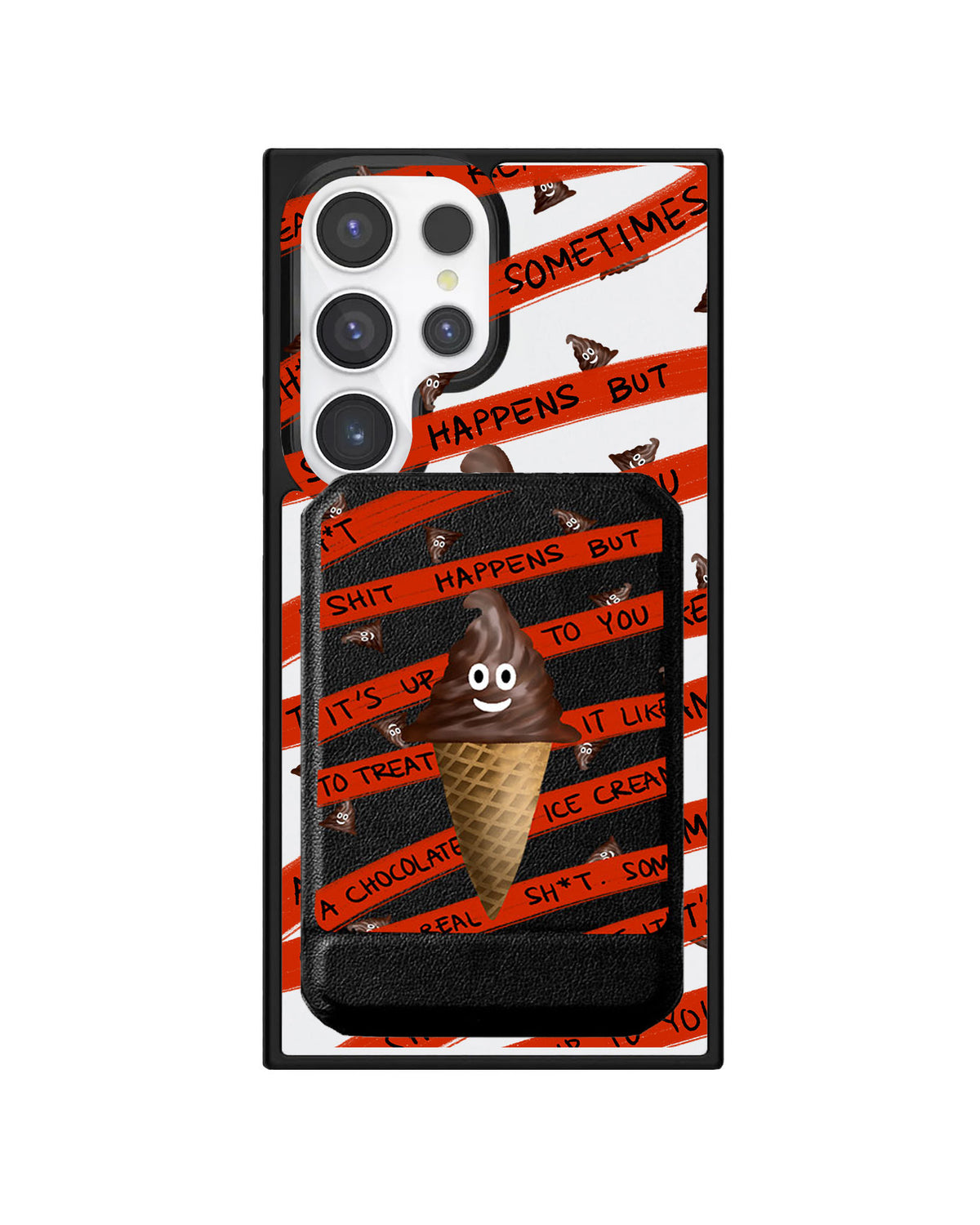 Android Magnetic Multifold Wallet - Oh..Shit Happens
