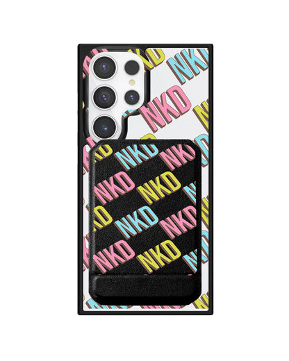 Android Magnetic Multifold Wallet - Diagonal Initial Monogram 3.0