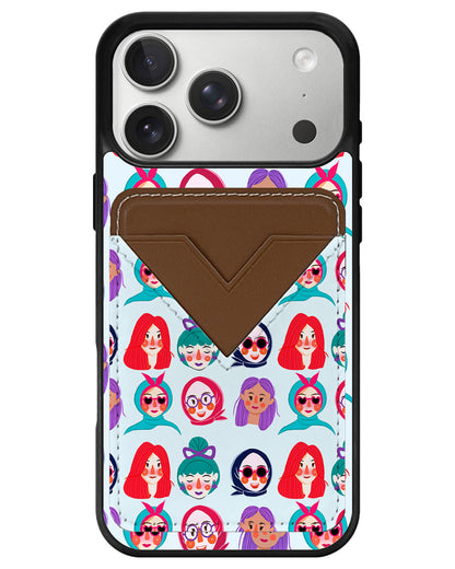 iPhone Avant Wallet Case - Cute Sweety Faces