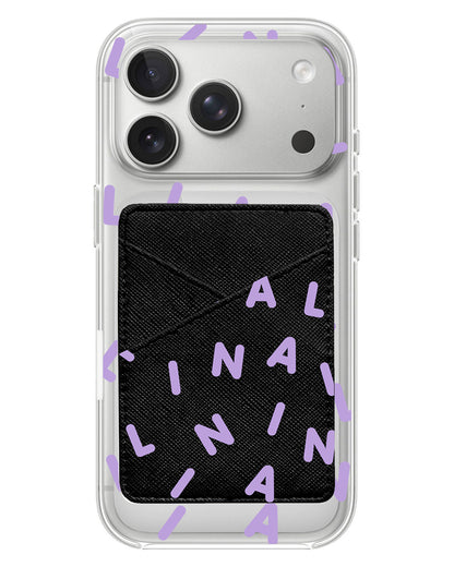 iPhone Phone Wallet Case - Monogram 2.0 Ungu