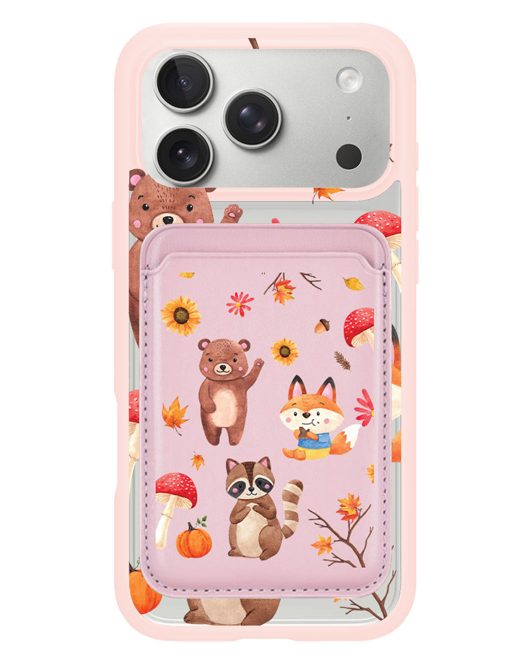 iPhone Magnetic Wallet Case - Autumn Animals