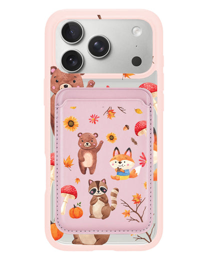 iPhone Magnetic Wallet Case - Autumn Animals