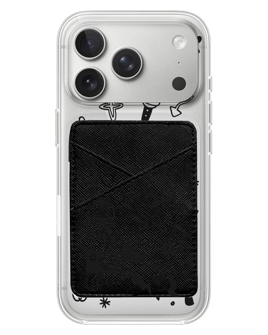 iPhone Phone Wallet Case - Rock N Roll Black