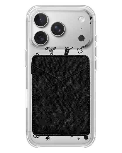 iPhone Phone Wallet Case - Rock N Roll Black