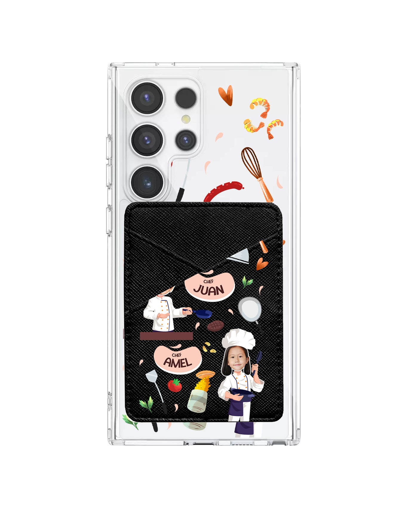 Android Phone Wallet Case - Face Grid Dream Chef