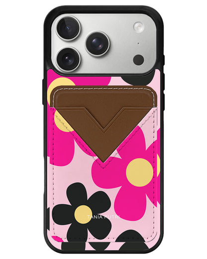 iPhone Avant Wallet Case - Daisy Hot Pink