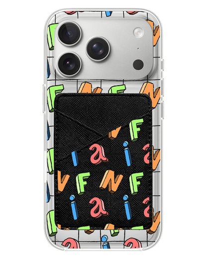 iPhone Phone Wallet Case - Playful Monogram