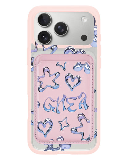 iPhone Magnetic Wallet Case - Chrome Monogram 1.0