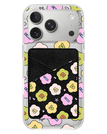 iPhone Phone Wallet Case - Flower Petals Monogram 1.0