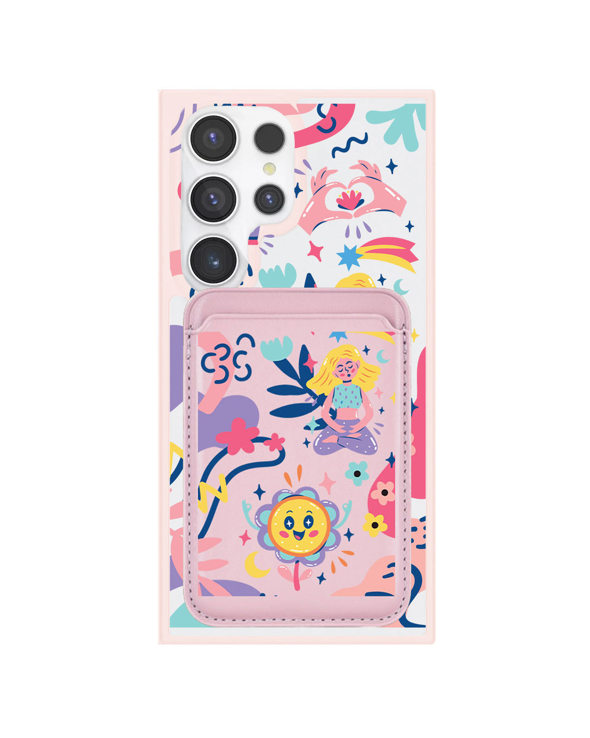 Android Magnetic Wallet Case - Heather