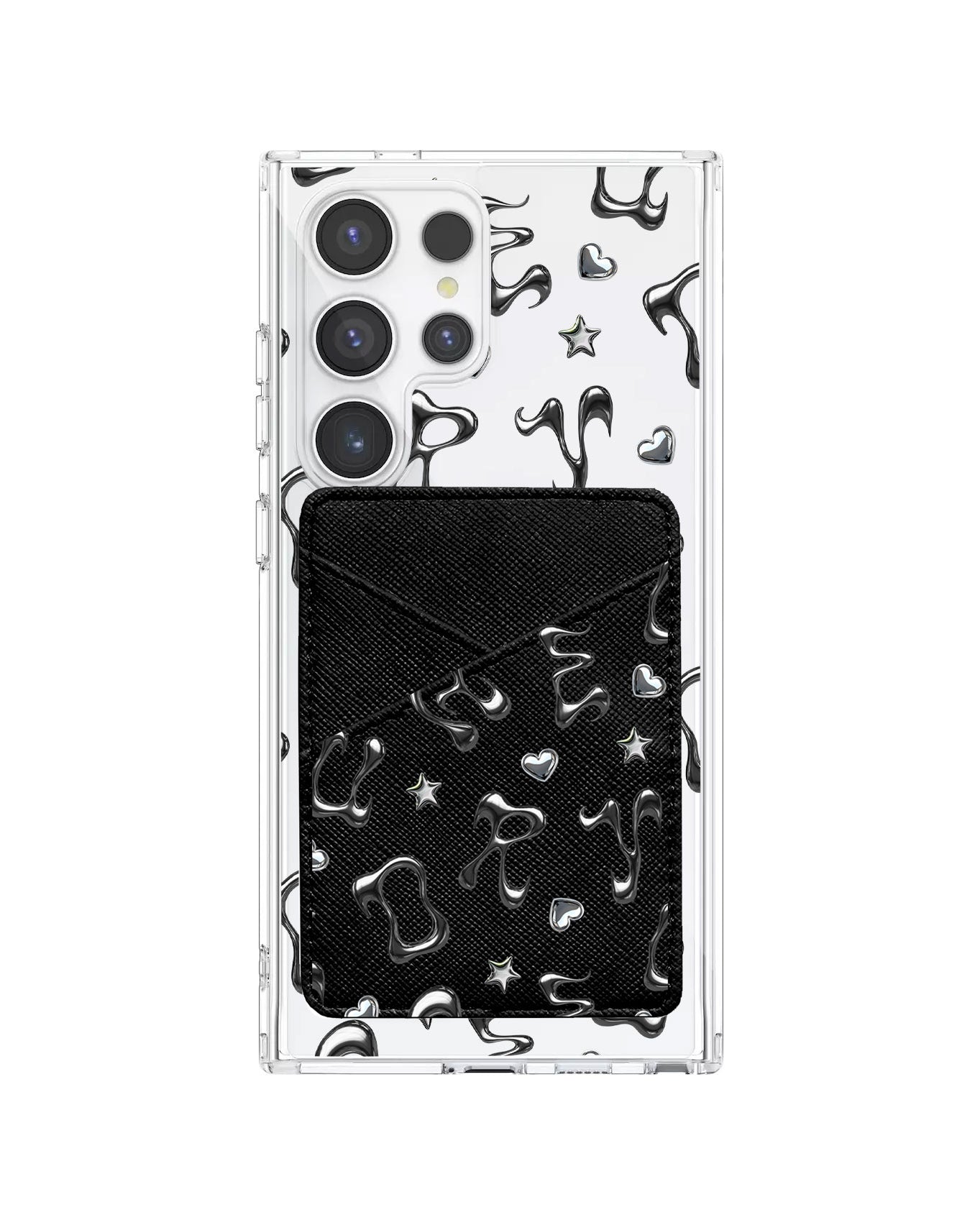 Android Phone Wallet Case - Chrome Monogram 2.0