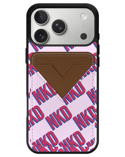 iPhone Avant Wallet Case - Diagonal Initial Monogram 2.0