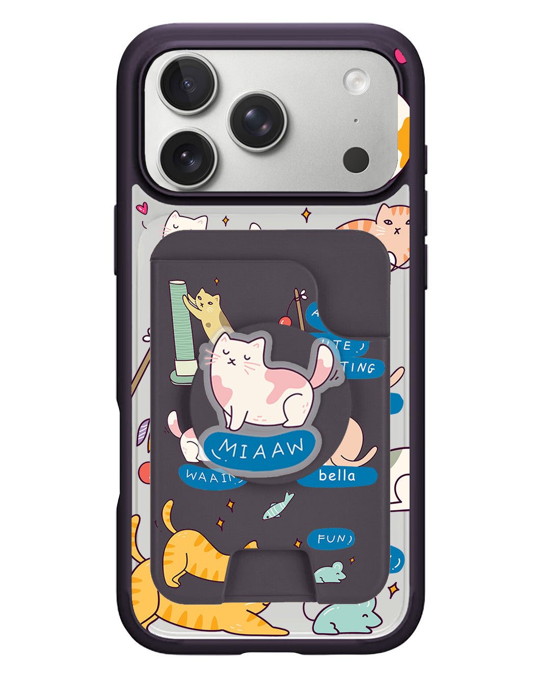 iPhone Magpop Wallet - Playful Cat 2.0