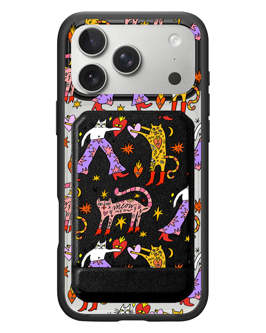 iPhone Magnetic Multifold Wallet - Meow