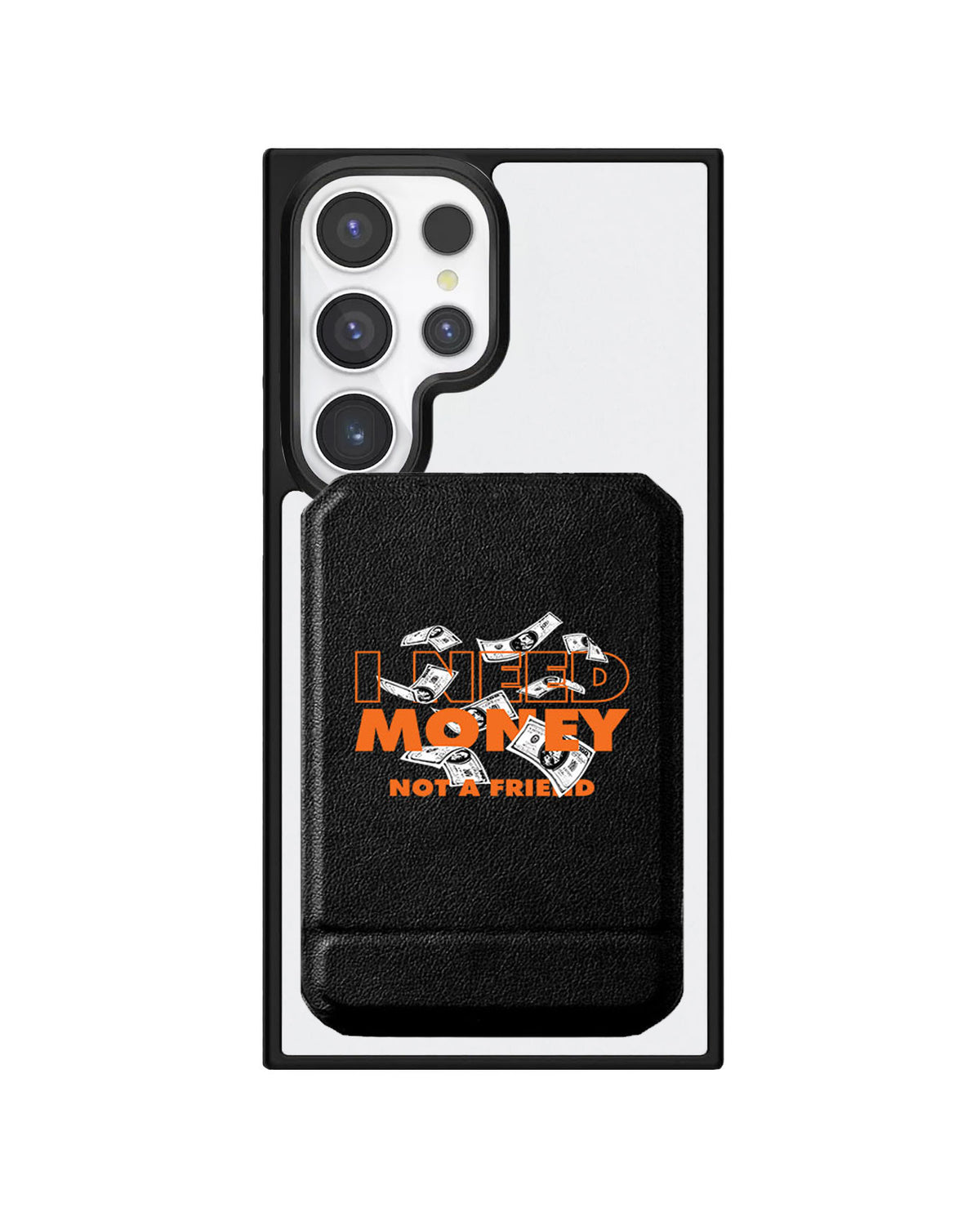 Android Magnetic Multifold Wallet - Money Better Than Friend