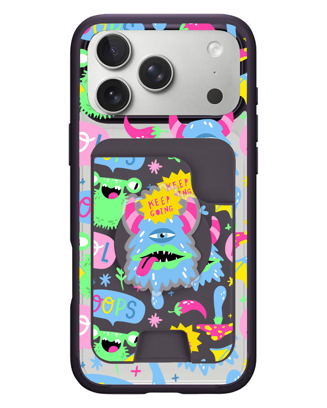 iPhone Magpop Wallet - Monster Say Keep Going