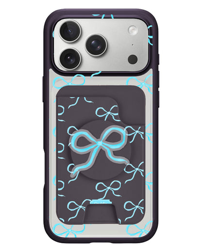 iPhone Magpop Wallet - Coquette Blue Bow