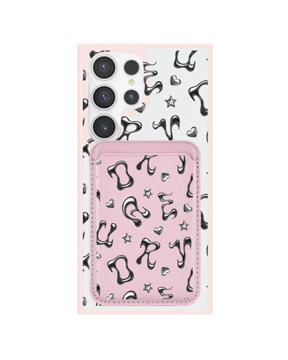Android Magnetic Wallet Case - Chrome Monogram 2.0
