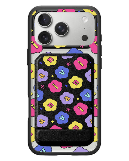 iPhone Magnetic Multifold Wallet - Flower Petals Monogram 2.0
