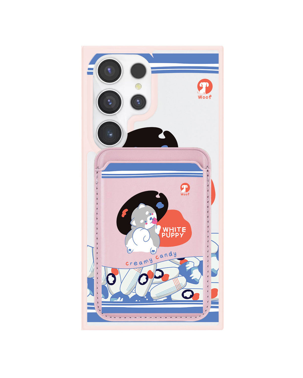 Android Magnetic Wallet Case - White Puppy