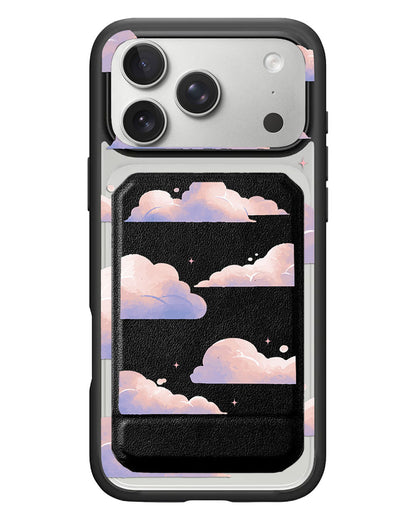 iPhone Magnetic Multifold Wallet - Pastel Clouds
