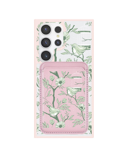 Android Magnetic Wallet Case - Lovebird Monochrome 4.0