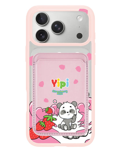 iPhone Magnetic Wallet Case - Yipi Strawberry Kiss