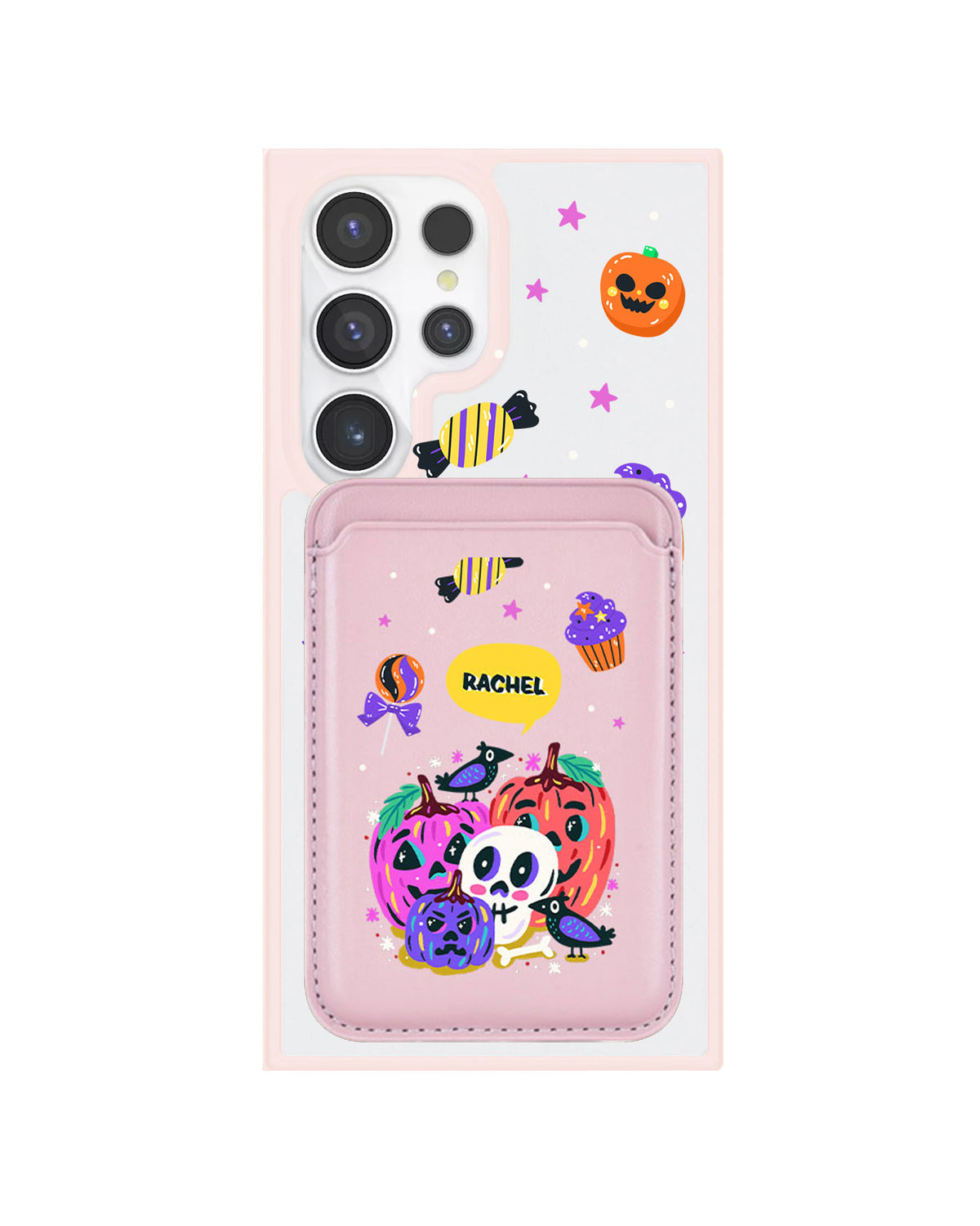 Android Magnetic Wallet Case - Pumpkins Monster