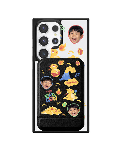 Android Magnetic Multifold Wallet - Face Grid Little Dragon
