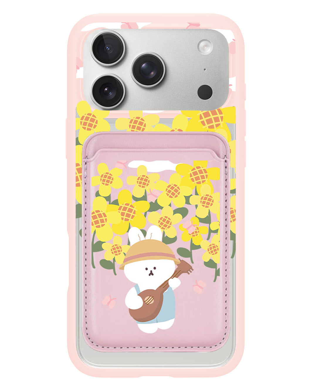 iPhone Magnetic Wallet Case - Bunny Ukulele